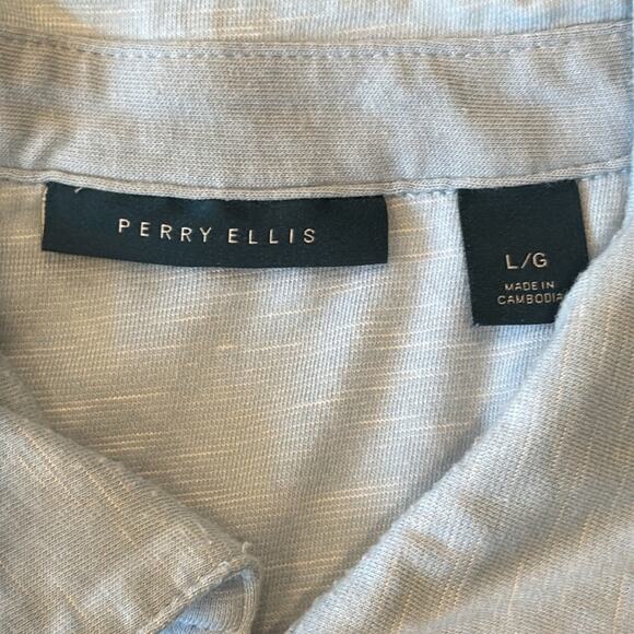 Bundle of 3 Perry Ellis Men's Short Sleeve Slub Polo Shirt Size L - Picture 10 of 13